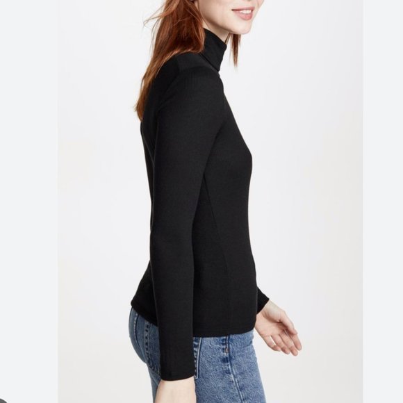 Madewell Lightweight Ribbed Turtleneck Top - Picture 2 of 7